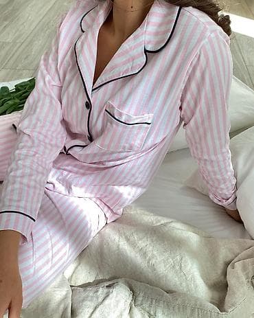 s: Пижама, Сатин, Турция, В полоску, XS, S, M — 2