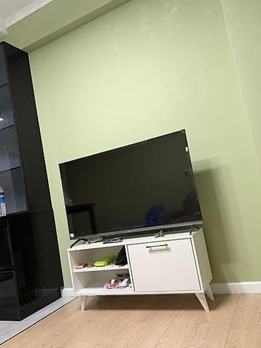 Тумба и подставка для телевизора, Напольная, ЛДСП, цвет - Белый