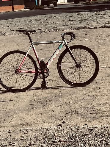 синий велик: Фикс-байк (fixed gear) с трековой геометрией. - Рама и вилка пол — 5