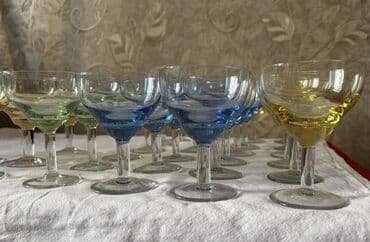 каменные столешницы: Фужеры "Гусь Хрустальный" Состояние всех идеальное! 3 цвета по 11 штук — 3