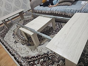 Кухонные столы: Стол трансформер Для кухни, Раскладной стол, Длина, см: 3,5 см, цвет - Бежевый — 2