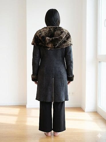 Спецодежда: Дубленка, Турция, По колено, С капюшоном, S — 4