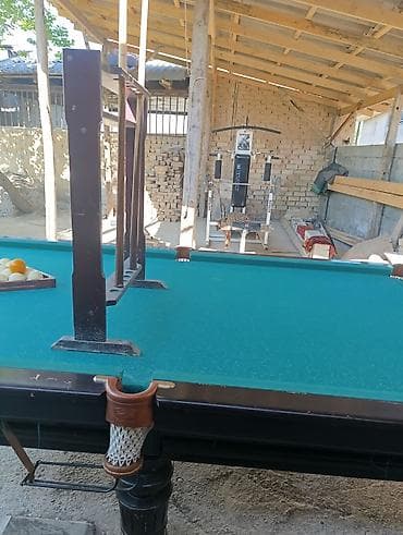 бильардный стол: Бильярдный стол для русского бильярда - Игровое поле с зелёным — 2