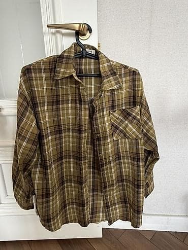 second hand: Рубашка в клетку оверсайз - Свободный крой «овер стандарт» - — 2