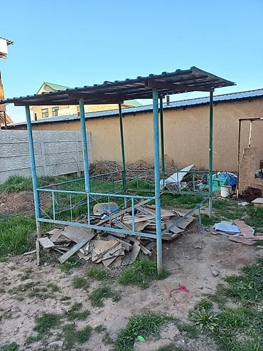 Навес, Двускатный, Металл, Профнастил