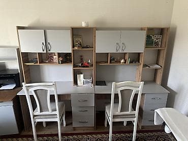 мебел спальный: Комплект офисной мебели, Шкаф, ДСП, цвет - Серый — 1