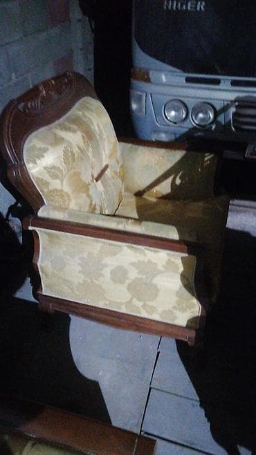 диваны из дерева: Комплект мягкой мебели, цвет - Золотой — 4