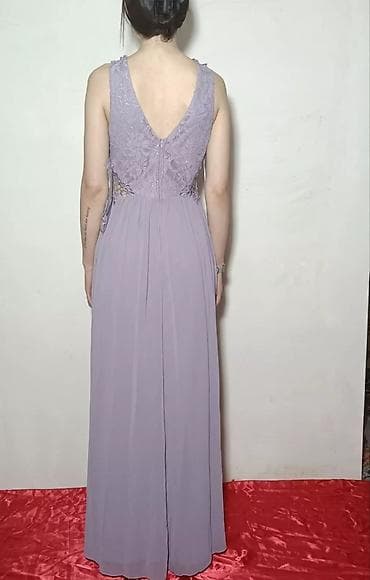 сиреневый: Сиреневое новое 44-46-48 р. Гипюр с камнями по груди с разрезом на — 4