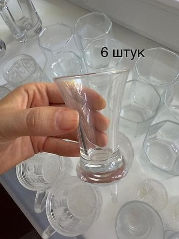 Стеклянный набор для напитков, разномастный. Без дефектов и сколов — 5
