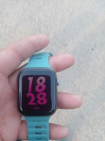 Смарт-часы w&o с бирюзовым спортивным ремешком. Основные