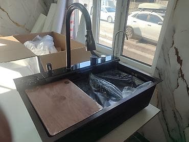 тазик складной: Кухонная мойка, Врезной способ установки, Двойная форма, Размер: 75 x 45 см — 9