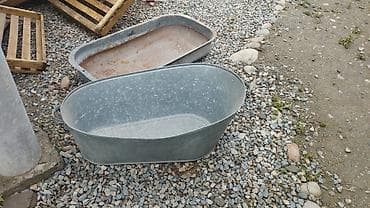 ош одежда: Овальная оцинкованная бадья/таз с ручками производство СССР - — 2