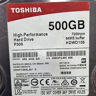 macos: Накопитель для ПК, Новый, Toshiba, HDD, 512 ГБ, 3.5", Для ПК — 5