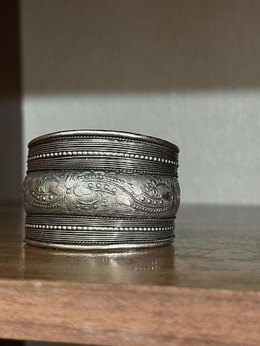 Антикварный восточный браслет - Материал: металл с тёмным