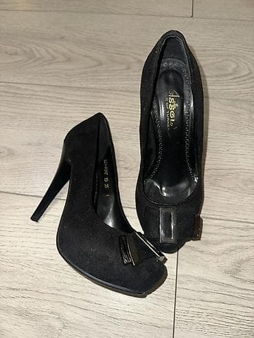 Оксфорды: Женские туфли-лодочки на шпильке - Цвет: черный - Материал верха — 1