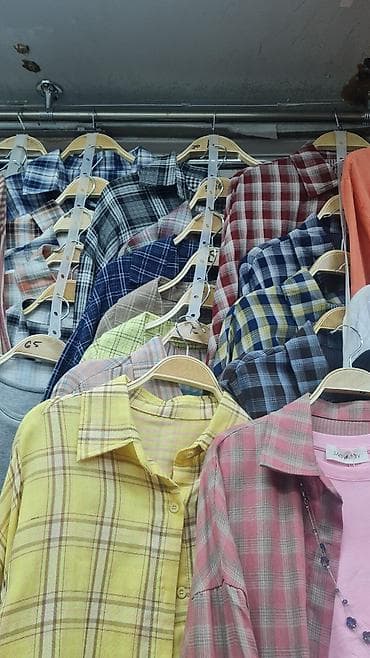 комбинация: Женские рубашки в клетку, свободного кроя - Модель: классическая — 10