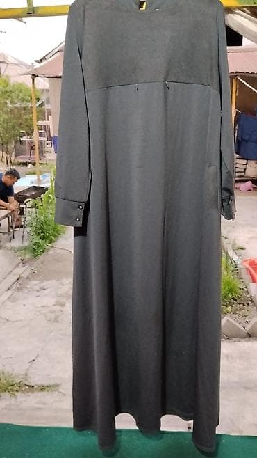 кормящий: Повседневное платье, Made in KG, Осень-весна, Длинная модель, XL — 5
