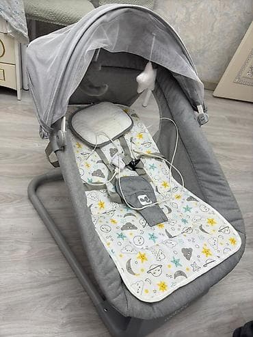 Детская мебель: Электронный шезлонг-качалка для младенца Coolbaby. - Мягкое — 3