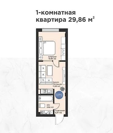 кыргыз недвижимост: 1 бөлмө, 30 м², 1 кабат, Даяр ПСО (өзү оңдоп түзөтүп бүтүү үчүн) — 4