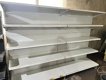 Торговый стеллаж металлический, островной - Материал: металл с