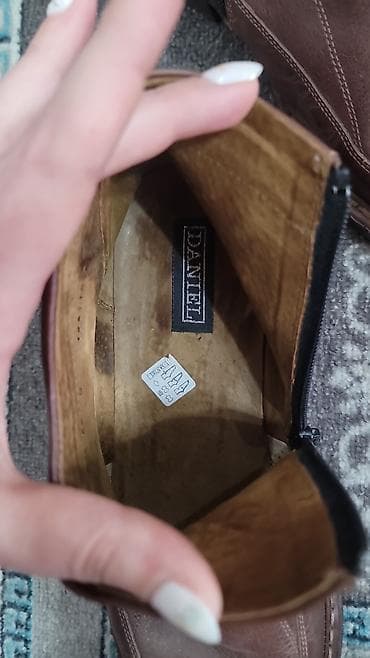 подставка для обувь: Мужские кожаные полуботинки-ботинки DANTEL - Материал: натуральная — 4