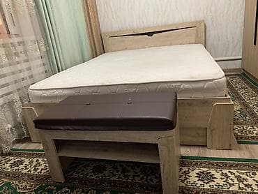 большой офисный стол: Двуспальная кровать, С матрасом, длина - 200 см — 3