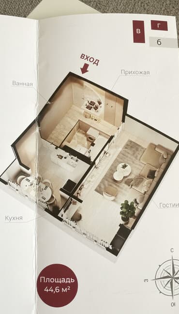 квартиры бишкек кок жар: 1 бөлмө, Менчик ээси, Чогуу жашоосу жок, Эмерексиз — 1