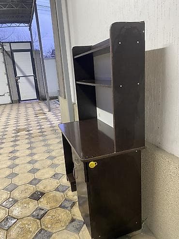 stol: Компьютерный стол с надстройкой (темный венге) - Просторная — 2