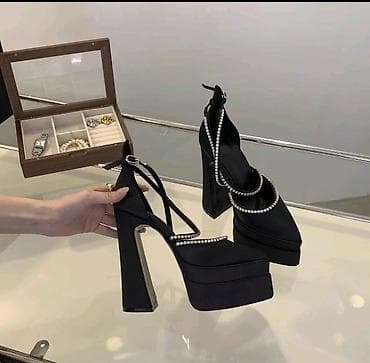 очки с камерой: Черные женские туфли на высоком каблуке - Стиль: вечерние/коктейльные — 2