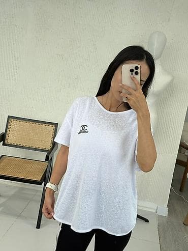 Футболки: Футболка, Оверсайз, Хлопок, Новый, Все размеры — 3