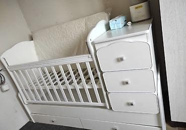 кроватка для куклы: Детская кровать трансформер, Б/у, Другой тип, цвет - Белый — 2