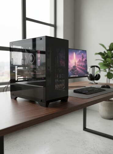 Мониторлор: ПК корпусу, Жаңы, Micro-ATX, түсү - Кара — 1