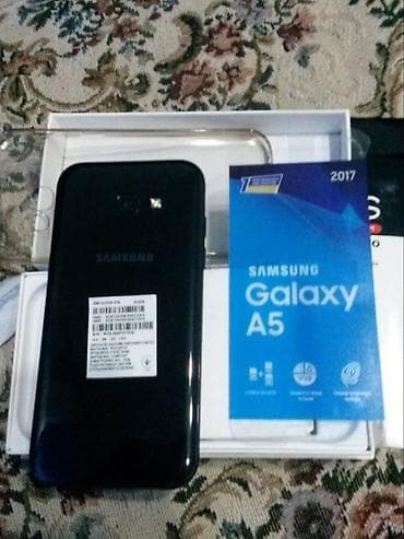 rebmi 9a: Samsung Galaxy A5 2017, Б/у, 32 ГБ, цвет - Черный, 2 SIM — 1