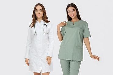 верхний одежда: Медицинский халат 🇰🇬 ЦЕНА 1200с Ткань габардин Ткань тиси Ткань хб — 2