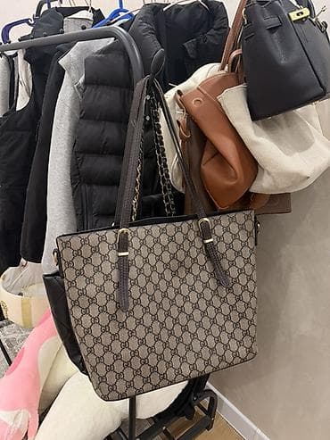 сумка пакет: Сумка-тоут в классическом стиле с монограммным узором GG — 2