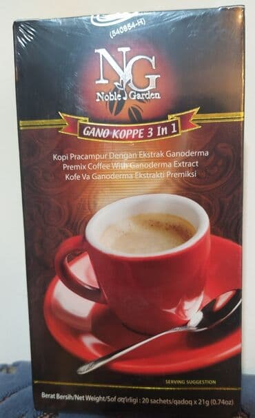 Кофе натуральны 3в1 с добавлением гриба Рейши. обладает сильным