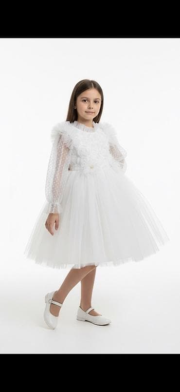 платье бархат: Детское платье, цвет - Голубой — 5