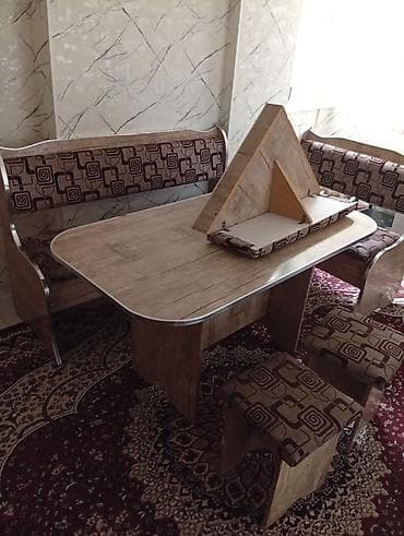 Кухонный мягкий уголок, Другой материал, цвет - Бежевый