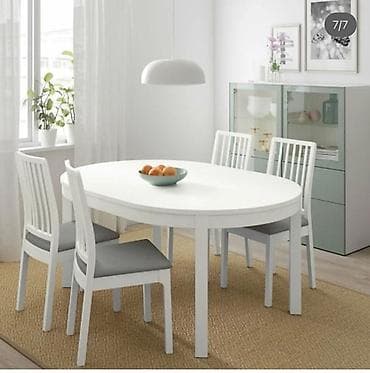 Үй жана бакча: Трансформер үстөлү Ашкана үчүн, Жайылуучу стол, түсү - Ак — 1