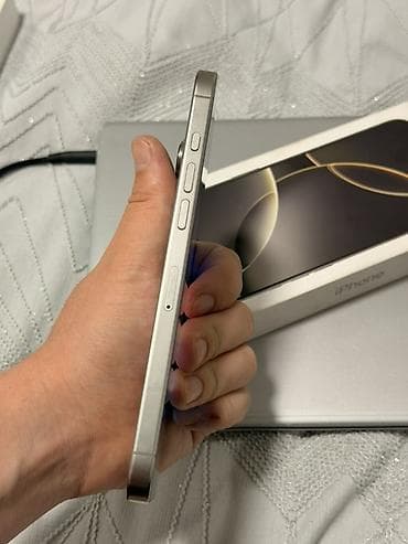 16 pro: IPhone 16 Pro Max, Б/у, 1 ТБ, Natural Titanium, Коробка, 90 % — 3
