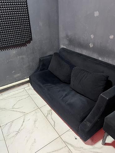 кресло парикмахерских: Комплект мягкой мебели, цвет - Черный — 3