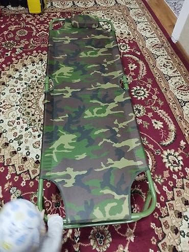 раскладушка на прокат: Продам новую раскладную кровать камуфляжного цвета — 5