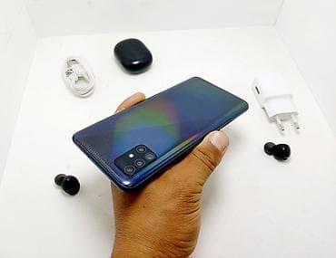 galaxy s20 5g: Samsung Galaxy A51, Б/у, 128 ГБ, цвет - Черный, 1 SIM, 2 SIM — 2