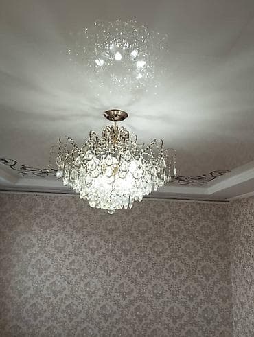зеркало с подстветкой: Кристальная потолочная люстра в классическом стиле — 2