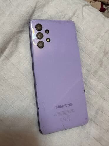 сломанные телефон: Samsung Galaxy A32, Б/у, 128 ГБ, цвет - Фиолетовый — 1