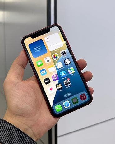 iphone 10: IPhone Xr, Б/у, 128 ГБ, Красный, Защитное стекло, Чехол, В рассрочку, 77 % — 2