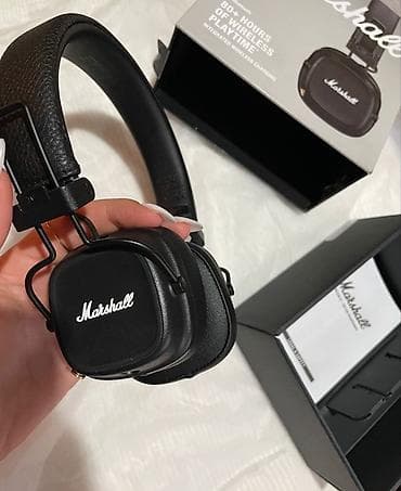 золотая часы: Беспроводные накладные наушники, Marshall, Новый — 2