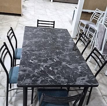 small table: Обеденная группа: прямоугольный стол + 6 стульев. - Столешница — 1