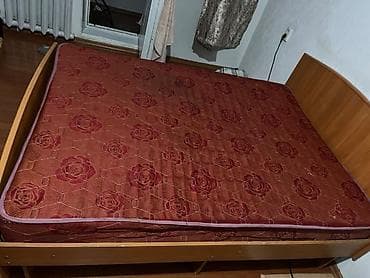 Эмерек: Эки кишилик керебет, Колдонулган, Матрасы бар, узуну - 200 см — 2