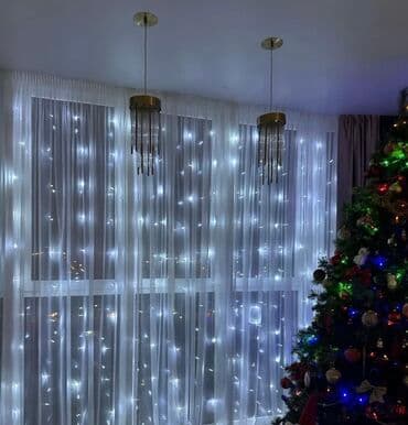 садовые фонари: Гирлянда занавес 3м, создаст особенную волшебную атмосферу дома❄️ с — 1
